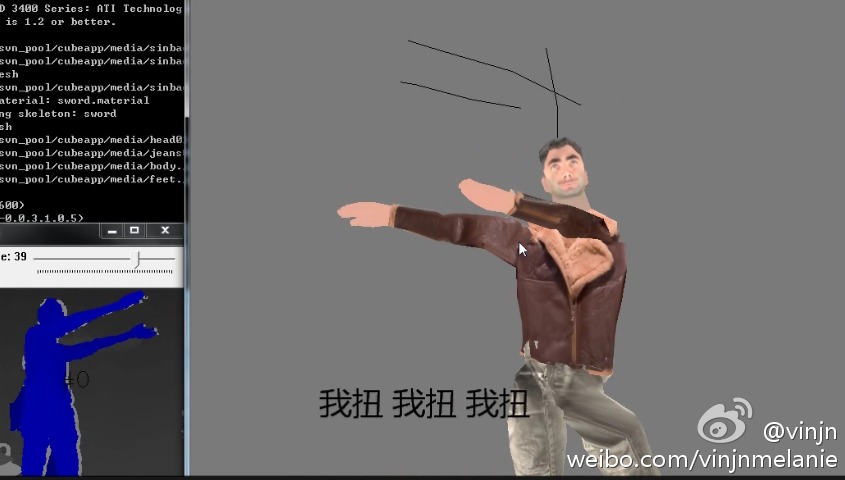 vinjn - Kinect-driven avatar