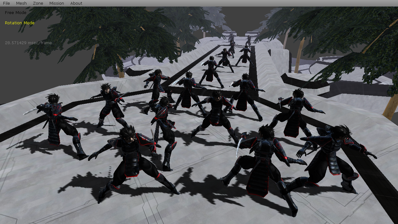 Mel - Hardware skinning stress test