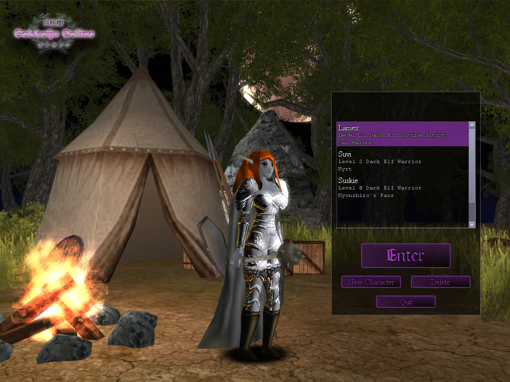 Suvi: Character selection from Gekkeiju Online 